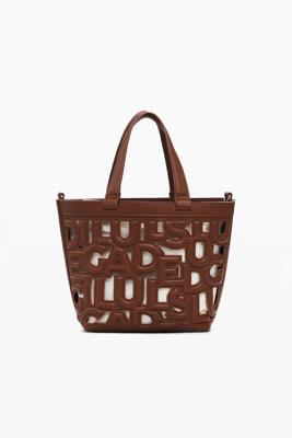 Kleine tas met geperforeerde letters - BROWN - U Kleine tas met geperforeerde letters - BROWN - U