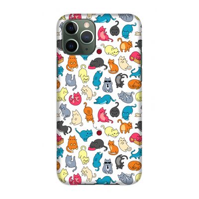 Kleurrijke katten: Volledig geprint iPhone 11 Pro Hoesje
