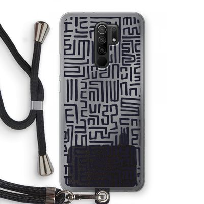 Moroccan Print: Xiaomi Redmi 9 Transparant Hoesje met koord