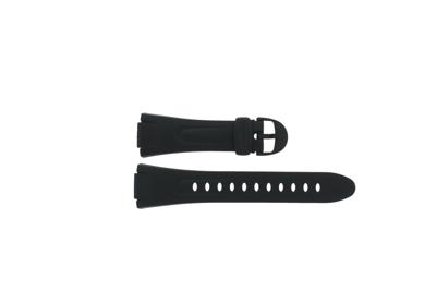 Horlogeband Casio W42H-1AV / W43H / 10040373 Kunststof/Plastic Zwart 14mm