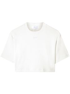 Off-White t-shirt crop à logo brodé - Blanc