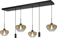 Masterlight 6-lichts hanglampGenua zwart met goud glas - 2971-0505130256MB222