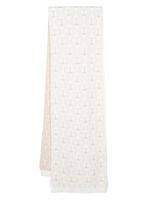 TWINSET écharpe à motif Oval T en jacquard - Blanc