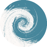 Blauw abstracte golf veeg vinyl tapijt rond