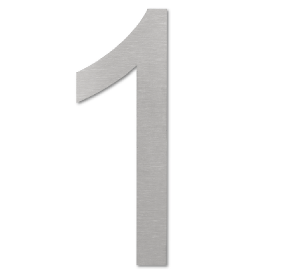 LIROdesign huisnummer 1 RVS - 15 cm - per stuk LIROdesign huisnummer 1 RVS - 15 cm - per stuk