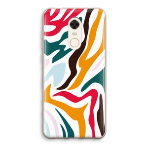 Colored Zebra: Xiaomi Redmi 5 Transparant Hoesje