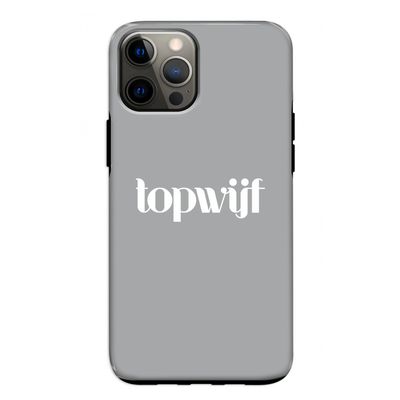 Topwijf Grijs Wit: iPhone 12 Pro Tough Case