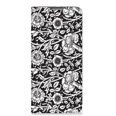 OPPO Reno8 Lite Smart Cover Black Flowers