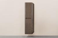 Kolomkast Wiesbaden Sulora 160x40x35 cm Afgeronde Hoeken Geribbeld Bruin Eiken