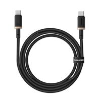 Baseus Dura Type C naar Type C 100 W snellaadkabel 1 m Zwart, Goud