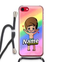 Chibi Maker man: iPhone SE 2020 Transparant Hoesje met koord