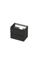 Onderkast INK 2 laden greeploos gelakt 60 cm x 40 cm x 52 cm Mat antraciet 1241001