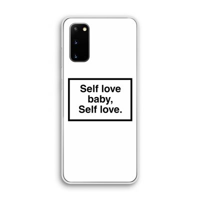 Self love: Samsung Galaxy S20 Transparant Hoesje