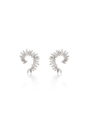Suzanne Kalan boucles d'oreilles en or blanc 18ct à diamants - Argent