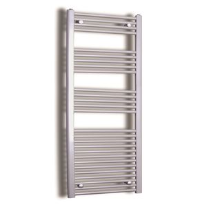 Elektrische Design Radiator Sanicare Plug & Play 172x45 cm Inox Look 920 Watt Met Chroom Thermostaat Links Sanicare