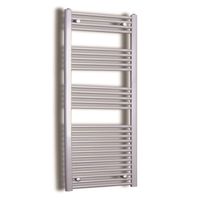 Elektrische Design Radiator Sanicare Plug & Play 172x45 cm Inox Look 920 Watt Met Chroom Thermostaat Links Sanicare