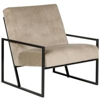 Beliani - DELARY - Fauteuil - Taupe - Fluweel