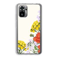 Wilde bloemen: Xiaomi Redmi Note 10S Transparant Hoesje