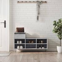 VidaXL Schoenenkast 102x36x60 cm bewerkt hout betongrijs