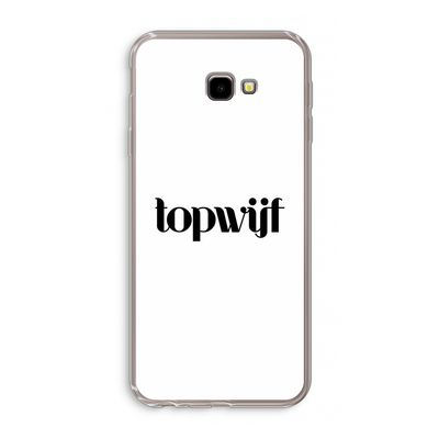 Topwijf Wit: Samsung Galaxy J4 Plus Transparant Hoesje