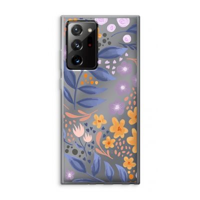 Flowers with blue leaves: Samsung Galaxy Note 20 Ultra / Note 20 Ultra 5G Transparant Hoesje
