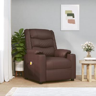 Massagestoel kunstleer bruin