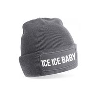 Ice ice baby muts unisex one size - grijs - thumbnail