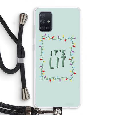 It's Lit: Samsung Galaxy A71 Transparant Hoesje met koord