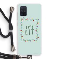 It's Lit: Samsung Galaxy A71 Transparant Hoesje met koord