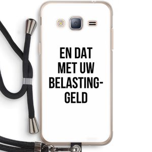 Belastinggeld: Samsung Galaxy J3 (2016) Transparant Hoesje met koord