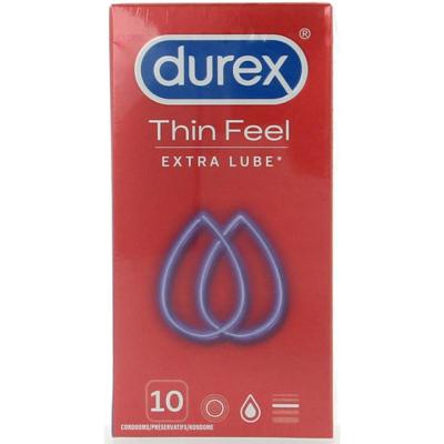 Durex Condooms Thin Feel Extra Lube 10Stuks Durex Condooms Thin Feel Extra Lube 10Stuks