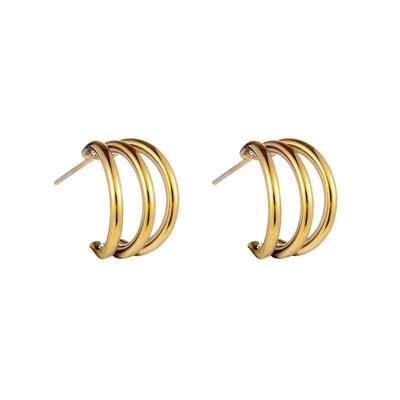 Go Dutch Label Open Creolen 3 Ringen Goud