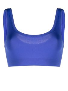 Hanro soutien-gorge crop à encolure ronde - Bleu