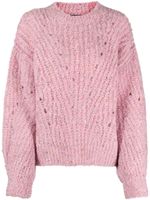 Bimba y Lola pull en maille ajourée à épaules tombantes - Rose