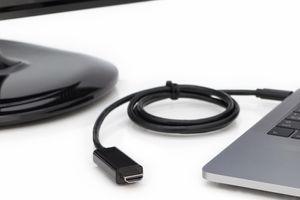 Digitus AK-300330-020-S USB-C-displaykabel USB-C / HDMI Adapterkabel USB-C stekker, HDMI-A-stekker 2.00 m Zwart Afgeschermd, Afgeschermd (dubbel)