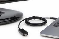 Digitus AK-300330-020-S USB-C-displaykabel USB-C / HDMI Adapterkabel USB-C stekker, HDMI-A-stekker 2.00 m Zwart Afgeschermd, Afgeschermd (dubbel) - thumbnail