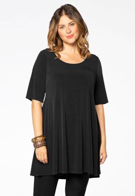 Yoek Tuniek wide bottom | Zwart | Maat 46/48