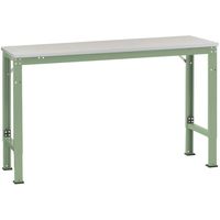 Manuflex AU7097.6011 Werk achtergrond tafel universele speciale met kunststof plaat, bxdxh = 1750x1000x722 1022 mm Reseda groen (RAL 9010)