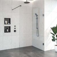 BRAUER Void inloopdouche helder glas 130x200 incl. glascoating PVD gunmetal geborsteld GS-VOI1H130200GM