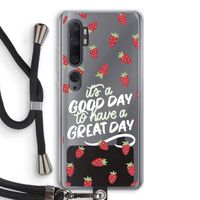 Don't forget to have a great day: Xiaomi Mi Note 10 Pro Transparant Hoesje met koord