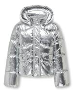 Kids ONLY winter winterjas meisjes - zilver - KogPearl - puffer, capuchon
