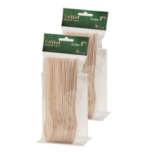 Wegwerplepeltjes - 100x stuks - hout - 18 cm - lepels - wegwerp