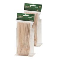 Wegwerplepeltjes - 100x stuks - hout - 18 cm - lepels - wegwerp