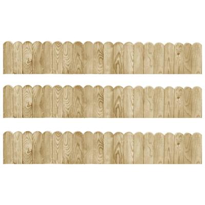 Gazonranden 3 st 120 cm geïmpregneerd grenenhout