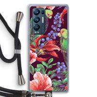 Papegaaien: Oppo Find X3 Neo Transparant Hoesje met koord