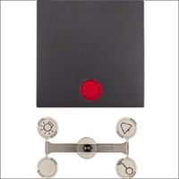 Berker B1/B3 Drukknop met controlevenster antraciet 16211606