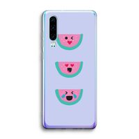 Smiley watermeloen: Huawei P30 Transparant Hoesje
