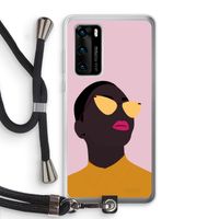 Yellow glasses: Huawei P40 Transparant Hoesje met koord