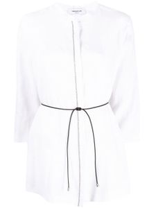 Fabiana Filippi blouse en lin à manches mi-longues - Blanc