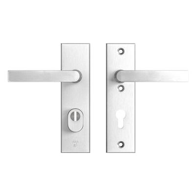 AXA AXA veiligheidsbeslag achterdeur Edge Plus rechth. kortschild Blok kruk/kruk PC72 met kerntrekbeveiliging SKG3 - aluminium